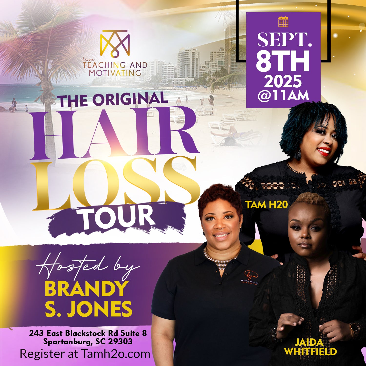 The Original Hair Loss Tour Spartanburg 💜💛